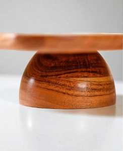 Luxury Solid Wood Handmade Circle <b>Cake</b> <b>Stand</b> with Natural Finish Rustic Dessert Display <b>Stand</b> for Wedding & Special Events - Product Image 2