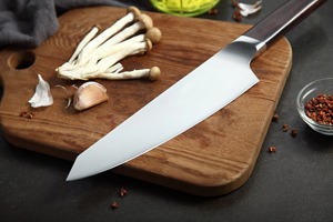 Cuchillo de Cocina Profesional de Acero Inoxidable, Venta al por Mayor, Personalizable, Juego de Cuchillos Afilados con Mango de Madera y Logotipo - Product Image 4