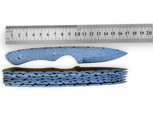 Hoja en Blanco de Acero de Damasco Personalizable para Fabricación de Cuchillos Utilitarios DIY, Estilo Gota de Lluvia EDC, Punto de Caída, Soporte OEM/ODM - Product Image 5