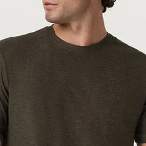 T-shirt de sport pour homme, coupe ample, couleur unie, col rond, style décontracté, pour les acheteurs en gros, service OEM, design personnalisé, prix abordable. - Product Image 2