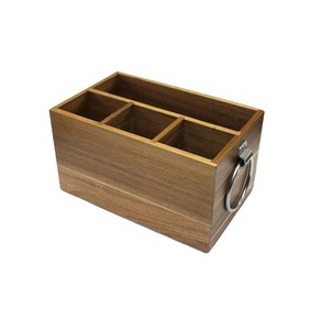 Vintage Wooden Caddy Beer Caddy Organizer storage Holders Wooden <b>rack</b> Acacia <b>Wood</b> Holder for kitchen & Home Storage - Product Image 1