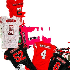 Personalizable más tamaño fútbol americano Jersey corto transpirable estirable sublimación Pad pantalones calidad fotos reales corto - Product Image 1