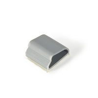Organisateur de câblage Essentra KKD, style D, fixation adhésive, gris, PVC UL94 V0