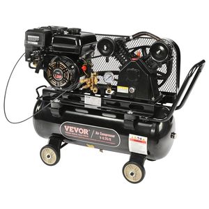 Serbatoio orizzontale per compressore d'aria da 13,2 galloni, 7HP, alimentato a gas, 9CFM@115PSI, pompa a pistone, compressore d'aria industriale a gas. - Product Image 1