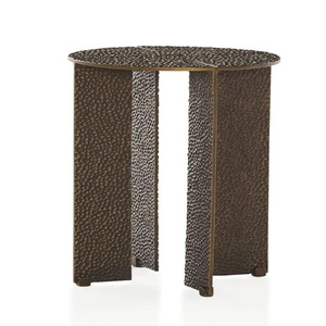 Aluminum Casted for Living Room End <b>Table</b>, Coffee <b>Table</b>, <b>Bedside</b> <b>Table</b> Home Hammered Texture Metal Side <b>Table</b> - Product Image 2