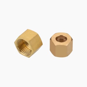 Écrou et olive en laiton de 1/8 po et métriques pour raccords à compression de système de conduite d'eau 4mm-25mm, écrou à épaule usiné CNC, boîte en carton - Product Image 1