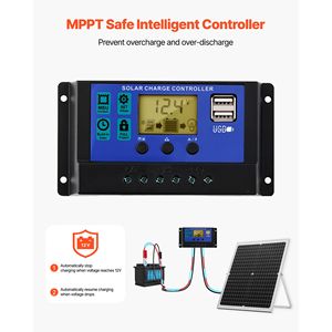 Caricabatterie Solare Intelligente 30W 12V con Regolatore MPPT per Sistemi di Energia Solare, Caricatore a Mantenimento di Carica per Batterie Solari - Product Image 3
