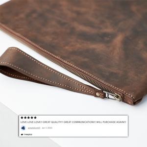 Bolsa de cosméticos de cuero de estilo Vintage de alta calidad, Impresión de logotipo personalizado, tamaño de viaje portátil, cierre de cremallera, para niñas - Product Image 3