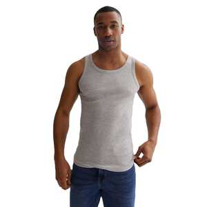 Camiseta sin mangas deportiva para hombre, transpirable, ecológica, de secado rápido, antiencogimiento, de punto, con bolsillo, tela de poliéster/algodón - Product Image 3
