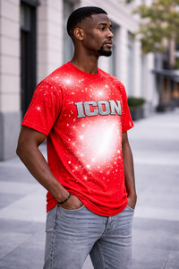 Camiseta Roja Oversize para Hombre, Estilo Veraniego con Pedrería, Algodón, Estilo Urbano, Casual, Holgada, con Logotipo Personalizado, Último Diseño - Product Image 5