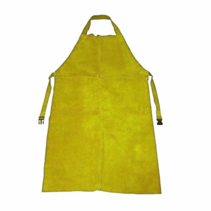 Tablier de soudeur sans manches en cuir de vachette pleine fleur robuste, haute résistance à la chaleur, protection contre les étincelles, pour travaux de construction et lutte contre les incendies - Product Image 2