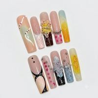 Uñas acrílicas de gel para dedos con tubo Escaleras Frosting Postre Adorno Diseño Rendezvous