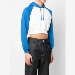 Crop <b>Top</b> Style No <b>Strings</b> Oversized Men 100 Cotton Men Hoodies Heavyweight Cut Edge Raw Hem Boxy Fit Custom Blank Cropped Hoodie - Product Image 1