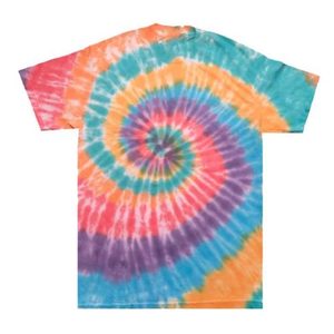 Camisetas Unisex Tie Dye Hechas a Medida, Diseño Espiral Multicolor, 100% Algodón, Estilo Deportivo, Blancas, Impresión por Sublimación Completa - Product Image 2