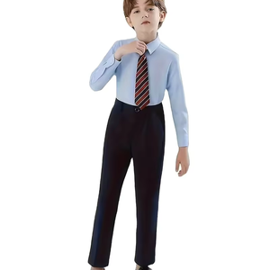 Unisex High School Uniform Trousers 100% Cotton Canvas Spring Autumn & Summer Styles Student Performance Formal Single Piece - Product Image 1