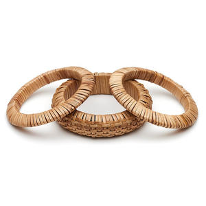 Bracelets fins pour femmes, accessoires faits à la main, bracelets en rotin, bracelets statement - Product Image 4