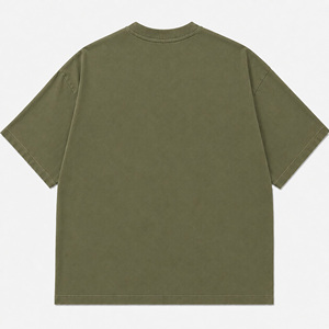 เสื้อยืดผ้าฝ้ายสีเขียวมะกอกขนาดใหญ่พิเศษแบบสั่งทำ พร้อมโลโก้แบบกอธิคสะท้อนแสงสีรุ้งแบบสั่งทำ |   เสื้อยืดกราฟิกสตรีทแวร์ระดับพรีเมียม - Product Image 3