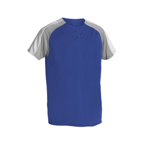 Ensemble d'uniformes de baseball personnalisés pour hommes, maillot à manches courtes bleu royal et gris, pantalon, tissu respirant, vêtements de sport toutes saisons - Product Image 2