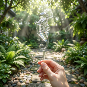 Globos Decorativos de Hidratación, Púas de Riego Automáticas de Cristal con Forma de Caballito de Mar, Insertos de Autorriego para Plantas de Patio, Jardín y Interiores - Product Image 6