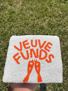 Bolsa de Mano con Cuentas de Moda Veuve Funds, Bolso de Mano Tipo Clutch Color Champán Hecho a Mano con Bordado Personalizado al por Mayor, Monedero con Cierre de Cremallera - Product Image 5