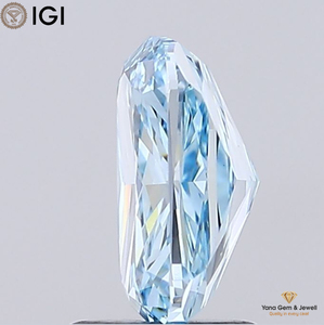 Diamant de laboratoire CVD en forme de coussin, 1,00 carat, certifié IGI, couleur bleu vif fantaisie, clarté VS2, pour bijoux de créateur haut de gamme - Product Image 6