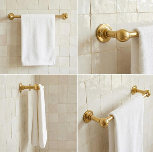 Luxury Metal Gold Bath Hardware Set <b>Bathroom</b> <b>Accessories</b> Corner Mounted Shelves for Hotels High-End <b>Bathrooms</b> Luxury Towel Bar - Product Image 6