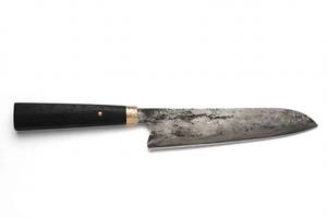 มีดครัวใบตายแบบงานหนัก พร้อมใบมีดโค้งงอและด้ามไม้มะเกลือ ปลอกทองเหลือง - Product Image 2