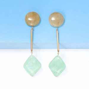 Pendientes Geométricos de Resina de Moda para Chicas, Pendientes Largos Redondos y Cuadrados de Resina, Joyería de Moda, Artesanía de Resina - Product Image 3