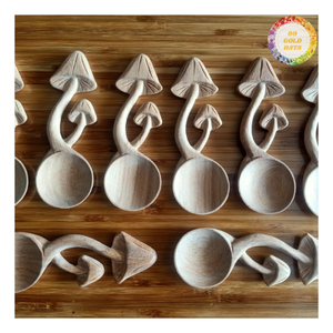 Cuchara de Madera con Forma de Flor Hecha a Mano, Cucharas y Tenedores de Madera con Diseño Floral, Decoración de Cocina Estilo Cottagecore Personalizada - CARYLN - Product Image 1