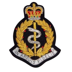 Handmade Embroidered Custom Made Bullion Wire Royal <b>Crown</b> Patches 3D Embroidery Golden &<b>Silver</b> Fashion Badges For Uniform - Product Image 1