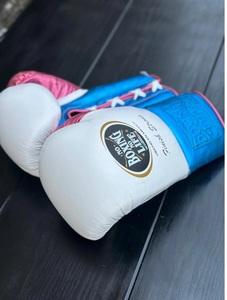 No Boxing No Life Premium Cowhide <b>Leather</b> MMA Training Boxing Gloves Lace-Up Hook-and-Loop Wrist Unisex Lightweight Breathable - Product Image 6