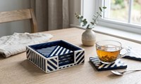 Ensemble de sous-verres carrés classiques incrustés de os, avec design réglable pour la décoration de table