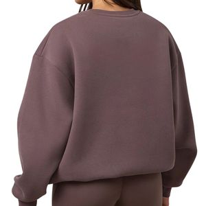 Sweat-shirt à col rond imprimé Plum Winter pour femme, coupe décontractée, pull oversize à manches longues, streetwear décontracté, confortable - Product Image 5