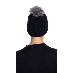 Gorro de Invierno para Mujer con Pompón, Tejido, Accesorios Deportivos de Invierno - Product Image 4