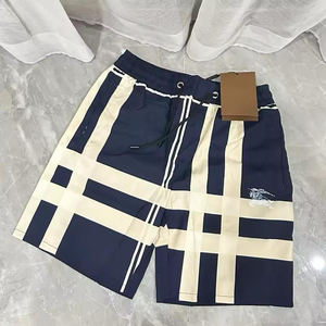 Men Casual Checkered Nonwoven 100% Cotton Canvas Mid Elastic Waist Drawstring Quick Dry OEM Service Customized Colors <b>Shorts</b> - Product Image 3
