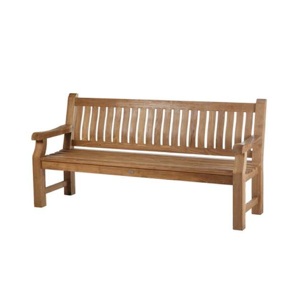Chaise de jardin en teck traditionnelle, pieds coniques, construction en bois massif durable, imperméable, écologique, confortable, pour patio - Product Image 1