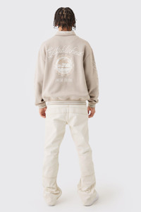 Veste universitaire personnalisée 2025, logo frontal, 100% laine, coupe-vent, streetwear, veste d'hiver, service OEM - Product Image 2