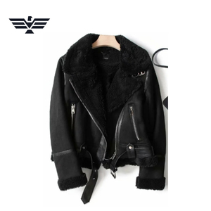 Chaqueta Bomber de PU para Mujer, Color Negro Sólido, Cuello Alto, Manga Larga, Transpirable, Resistente al Viento, para Otoño - Product Image 3