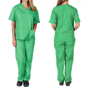 ชุดยูนิฟอร์มพยาบาลแบบมืออาชีพ คอวี แห้งเร็ว เป็นมิตรกับสิ่งแวดล้อม ผลิตจากผ้าฝ้ายผสมโพลีเอสเตอร์ทวิลล์ รุ่น OEM ยืดหยุ่นได้ เหมาะสำหรับโรงพยาบาล - Product Image 2