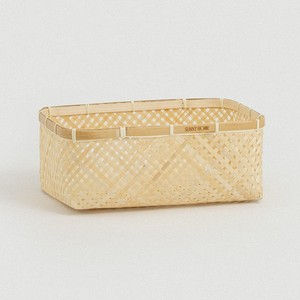 Nesting <b>bamboo</b> <b>basket</b> set functional container storage <b>baskets</b> for books & clothes organization - Product Image 2