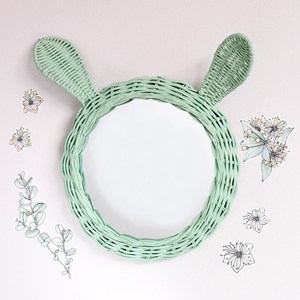Competitive Price Large Quantity Premium Top Seller Kids Wall <b>Mirror</b> Friendly Baby Room Decor Rattan <b>Mirrors</b> - Product Image 1