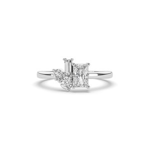 Luxeshine Women's 2Ct Lab Grown <b>Emerald</b> Diamond <b>Ring</b> VS1 IGI Certified Brilliant 925 Sterling <b>Silver</b> Yellow Rose Engagement - Product Image 3
