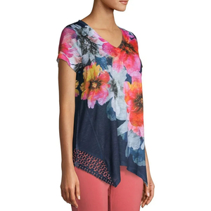 Nuevo Diseño, Última Moda, Camiseta Casual de Invierno para Mujer, Diseño Sublimado, Manga Corta, Cuello Redondo, Color Sólido, Alta Calidad, Transpirable - Product Image 4