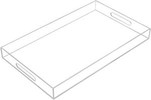 Bandeja de Acrílico Transparente Contemporánea para Comedor, Bandeja de Acrílico de Diseño para Té y Aperitivos - Product Image 2