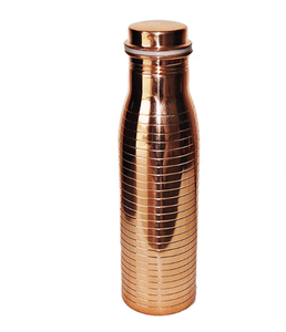 Ensemble de 2 nouvelles bouteilles d'eau en cuivre écologiques avec couvercle, design moderne pour le bureau et la salle de sport, bouteille en cuivre - Product Image 5