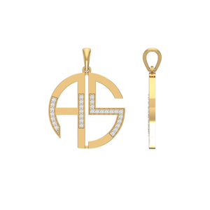 Luxury <b>Solid</b> 18k and 14 k <b>Gold</b> Diamond <b>Pendant</b> Certified Natural Diamonds Romantic Bridal Wedding Jewelry - Product Image 1