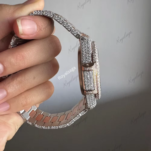 Montre mécanique de luxe pour homme, personnalisée, de haute qualité, classique, carrée, avec diamant Moissanite D VVS1 de 41 mm, prix d'usine, prête à être expédiée - Product Image 2