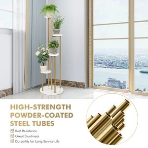 Estante Metálico de 4 Niveles para Plantas de 48.5 Pulgadas, Estante de Jardín de 4 Niveles para Montar en la Pared - Product Image 2