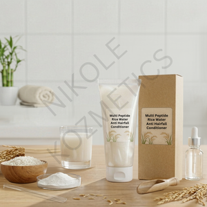 Crema Acondicionadora Fortalecedora Anticaída con Múltiples Péptidos y Agua de Arroz, Hidratante y Suavizante para el Control de la Caída del Cabello - Product Image 2