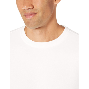 Sweat-shirt col rond blanc pur pour homme - Pull en molleton de coton épais de qualité supérieure - Essentiel uni pour personnalisation de logo - Product Image 2